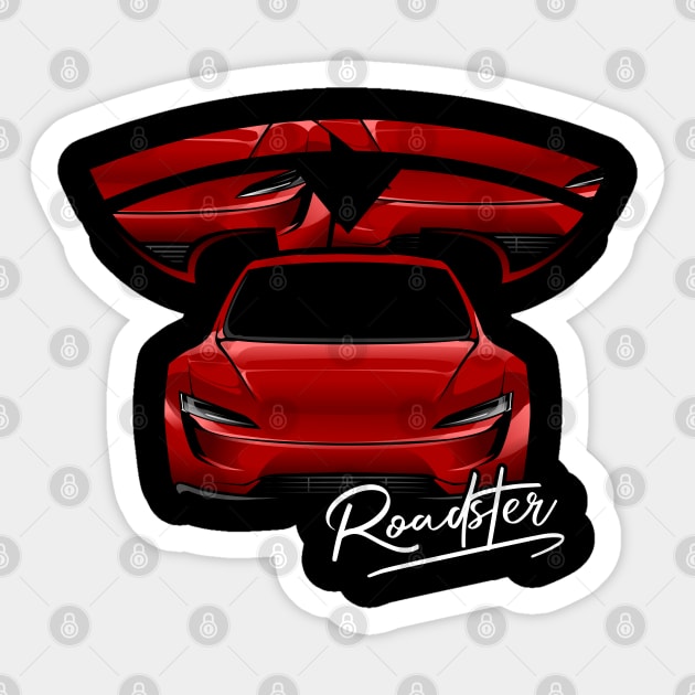 Roadster Electric Engine Car Sticker by CFStore